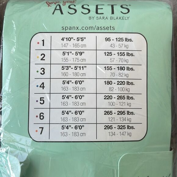 NWT Assets shaping tights texture wishbone size 4 Black - Picture 5 of 5